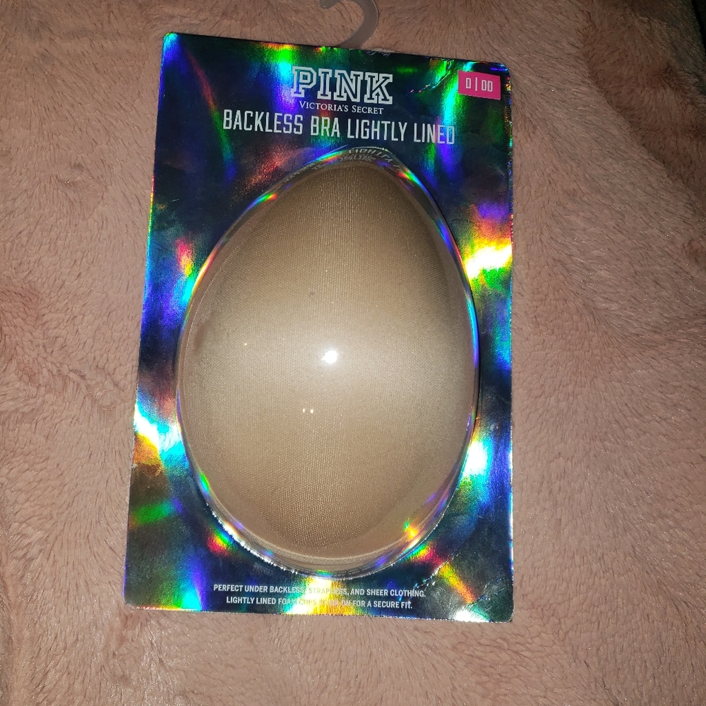 PINK backless bra lightly lined D/DD